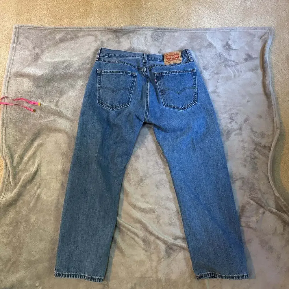 Levi’s 505 Jeans Men 36x26 Blue‎ Regular Fit Straight Leg Classic Denim